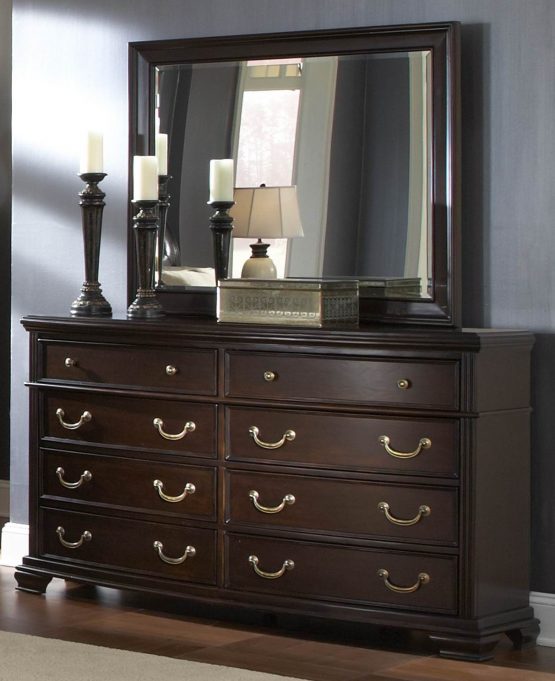 Emmaline 7 Drawer Dresser Chestnut Finish USA Warehouse Furniture