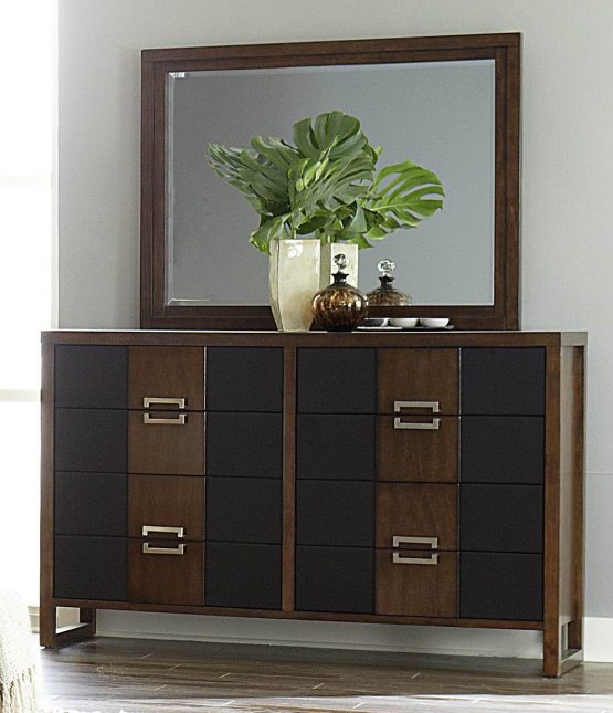 Clayton Antique Gold Dresser & Mirror 18185 By Homelegance USA Warehouse Furniture