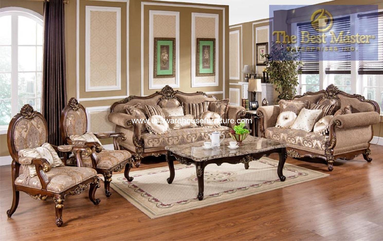 Shalisa Beige Pattern Living Room Set