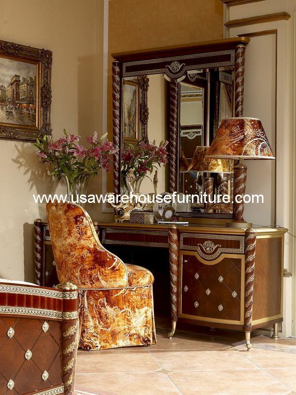 The Zeus European Burgundy Small Dresser & Mirror - USA Warehouse Furniture The Zeus European Burgundy Small Dresser & Mirror - USA Warehouse Furniture
