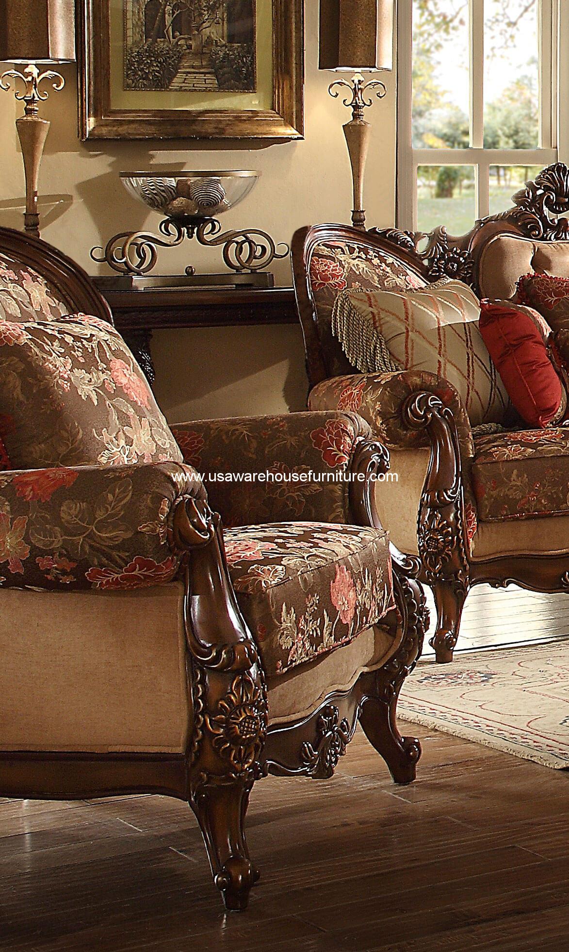 Palermo Wood Trim Accent Chair HD39 USA Warehouse Furniture