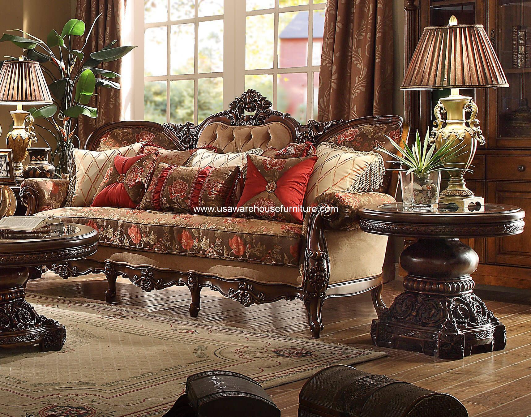 Palermo Wood Trim Sofa HD39 USA Warehouse Furniture