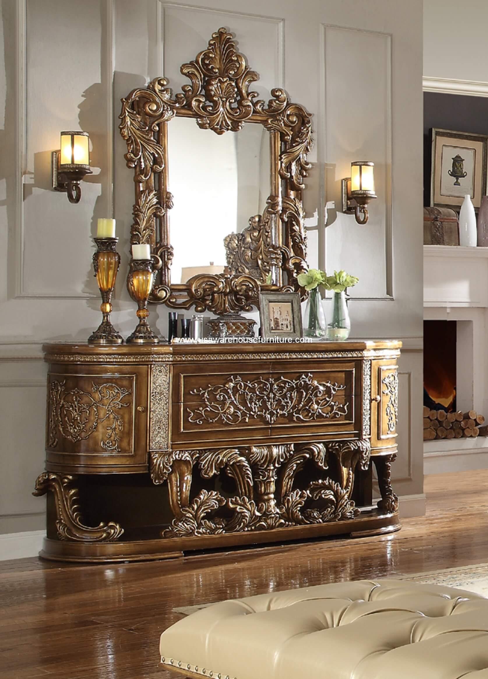 champagne gold dresser 63