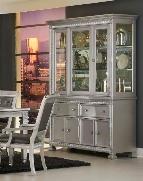Petersburg Hutch &amp; Buffet Set in Cherry Finish FOA-CM3185HB - USA ...