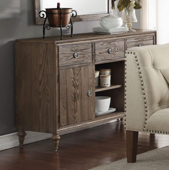 Inverness Dining Chair Savage Oak Finish ( Set of 2 ) USA Warehouse