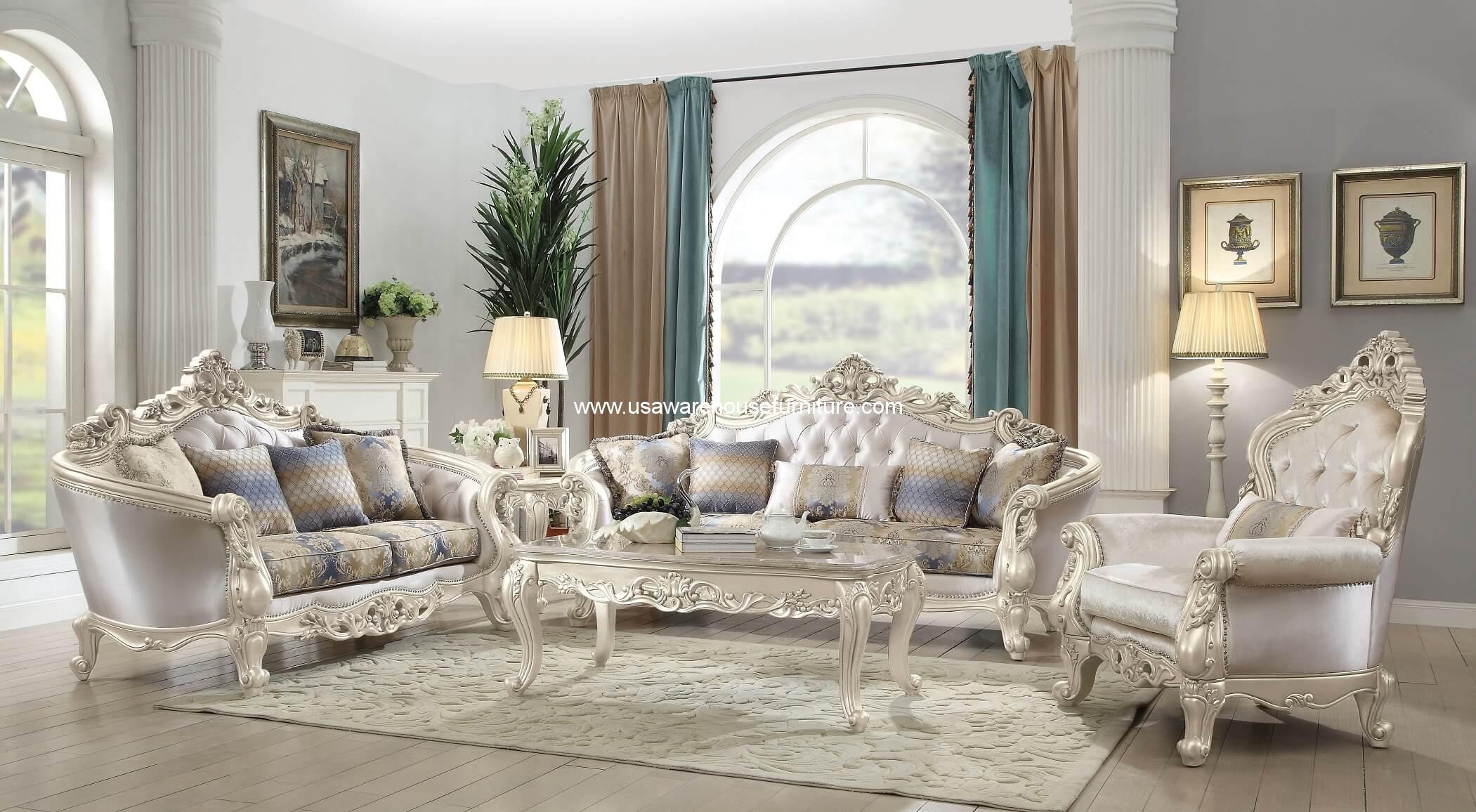 Gorsedd Living Room Set Antique White USA Warehouse Furniture