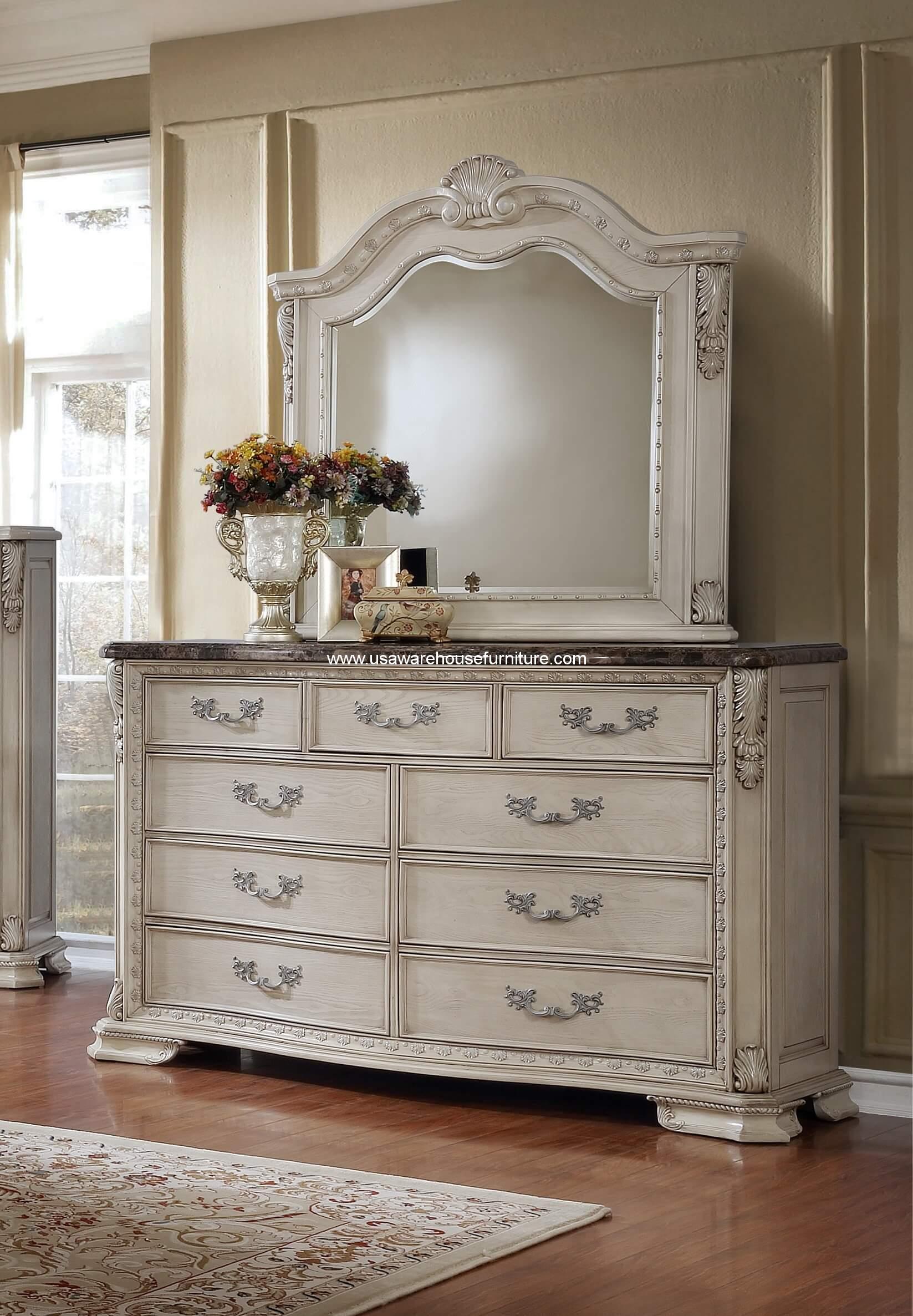 dresser with marble top